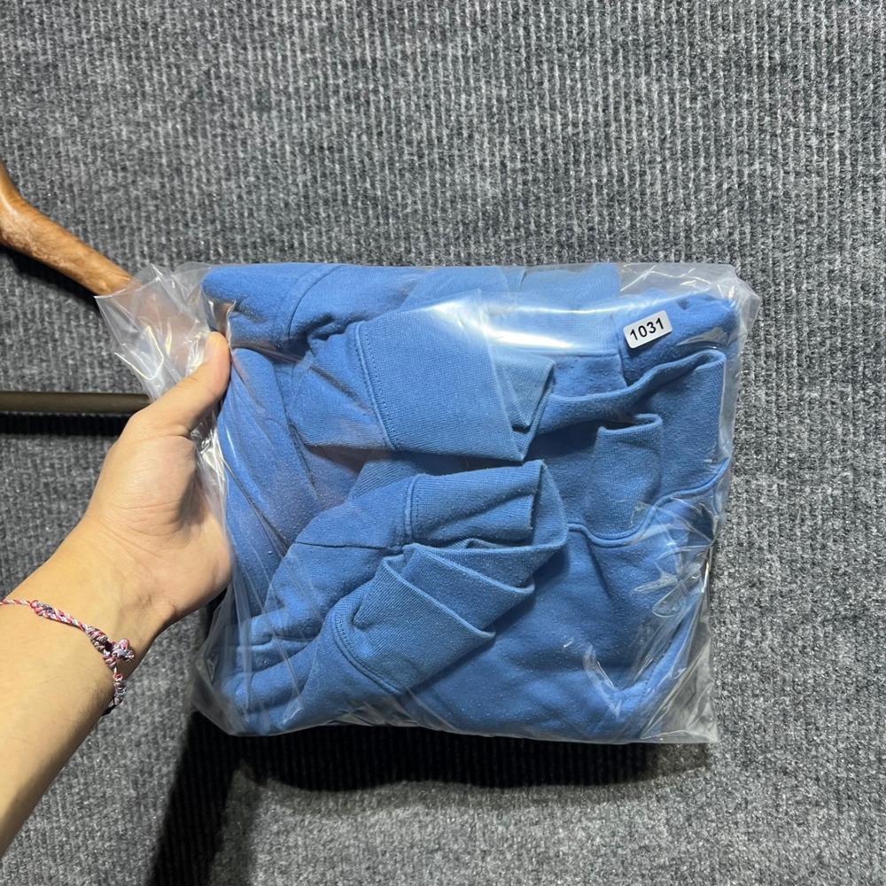 Oakley Hoodie Mens Large Blue Logo Pullover Fleece Sweatshirt Regular Fit - Picture 8 of 8